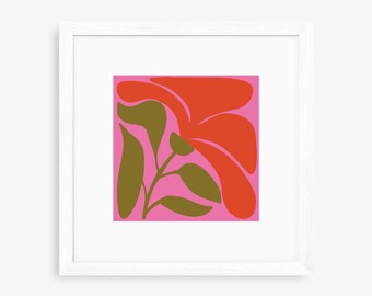 Groovy Bloom | Square Print | Colorful | Illustration | Wall Art | Home Decor | Print | Gift