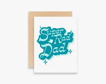 Father's Day Card | Rad Dad | Greeting Card | Colorful | Typography
