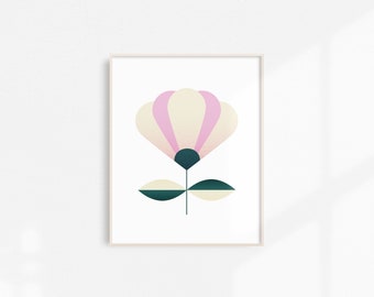 Geometric Flower | Spring | Pattern | Colorful | Illustration | Wall Art | Home Decor | Print | Gift