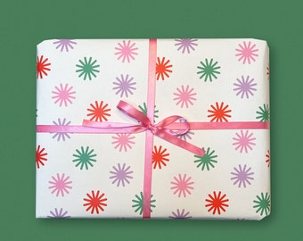 Starburst Gift Wrap | Holiday | Christmas | Gift Wrap Sheets | Colorful