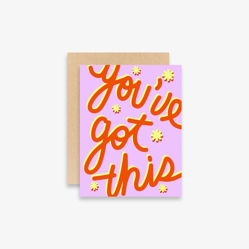 You've Got This Card Greeting Card Colorful Typography image 1