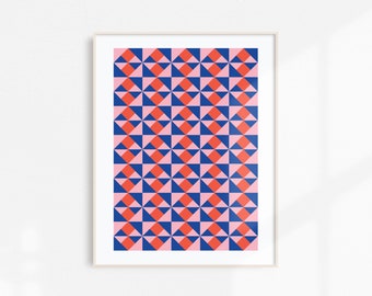 Pattern Print | Print | Abstract | Colorful | Pattern | Illustration | Bold | Wall Art | Home Decor | Bold Print | Geometric Print | Gift