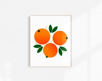 Orange Print | Print | Fruit Collection | Colorful | Illustration | Wall Art | Home Decor | Print | Gift