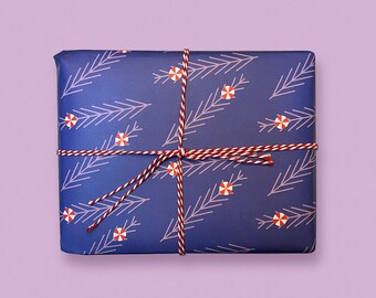 Funky Holiday Pine Gift Wrap | Holiday | Christmas | Gift Wrap Sheets | Colorful