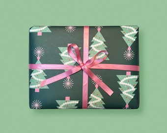 Christmas Tree Gift Wrap | Holiday | Christmas | Gift Wrap Sheets | Colorful