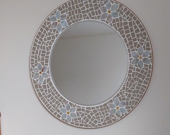 Floral mosaic mirror