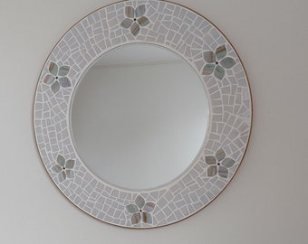 Floral mosaic mirror