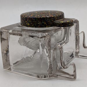 Antique glass inkwell