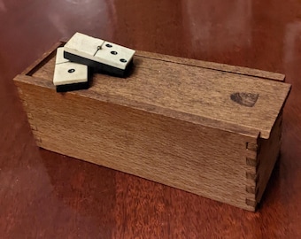 Antique ebony & bone dominoes.