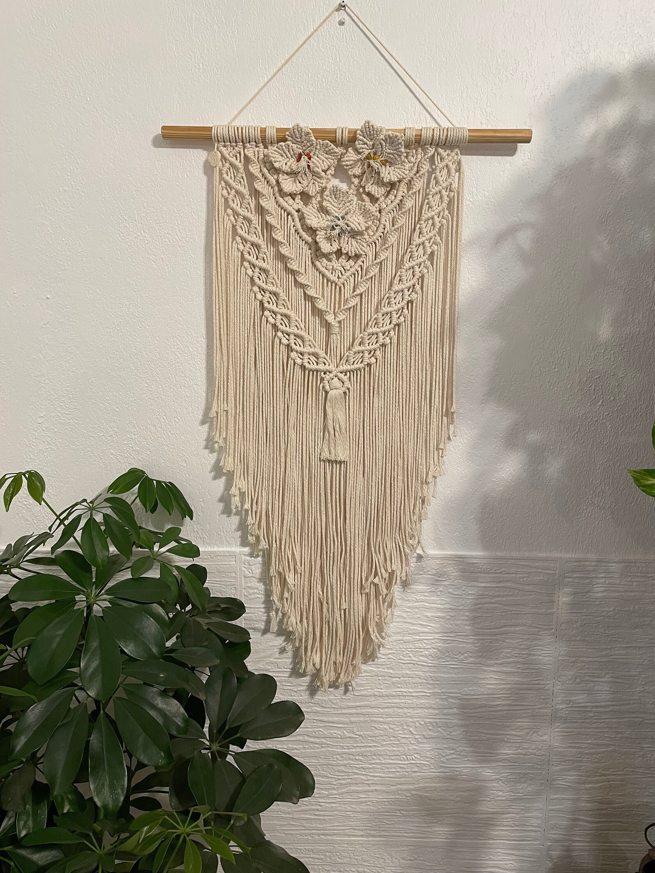 Accrochage Mural en Macramé Par Keip Krafts