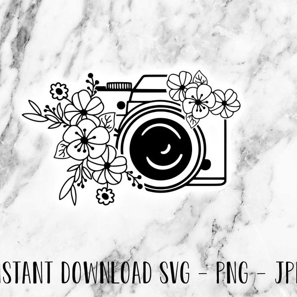 Camera - cut file - digital download - SVG - Cricut friendly - cutting machine for printing or vinyl cutting