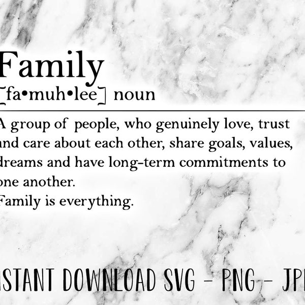 Family Definition Etsy