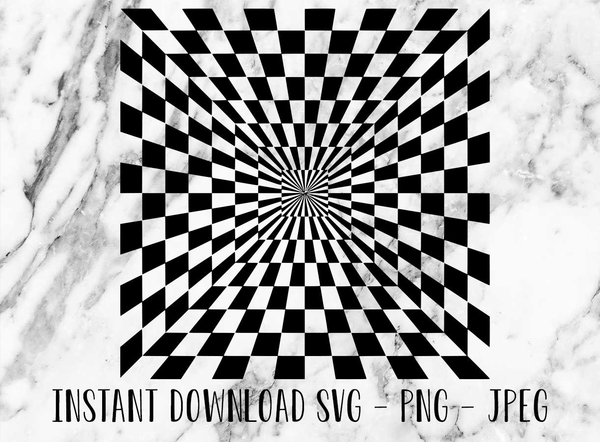 Illusion D optique Noir Et Blanc Facile Illusion doptique SVG PNG JPEG. Illusion doptique - Etsy Canada