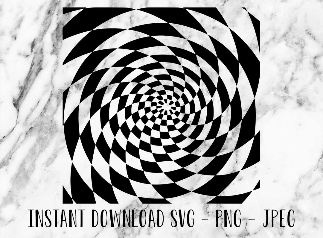 Coloriage Illusion D optique Facile Illusion doptique SVG PNG JPEG. Illusion doptique - Etsy France