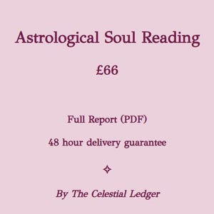 Astrological Soul Reading | Birth Chart PDF | Past Life, Archetypes, Venus & Moon Insight