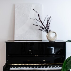 Minimalistische wellentexturierte Leinwandkunst Hausdekor | benutzerdefinierte Kunst | Minimalistisches Zuhause | Wandkunst | zeitgenössischen Räumen | Gipskunst | Modern |