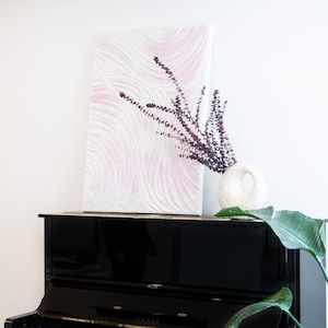 Minimalistische wellentexturierte Leinwandkunst Hausdekor | benutzerdefinierte Kunst | Minimalistisches Zuhause | Wandkunst | zeitgenössischen Räumen | Gipskunst | Modern |