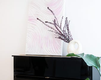Minimalist wave textured canvas art | home decor | custom art | Minimalist home | Wall Art | contemporary spaces | Plaster art | Modern |