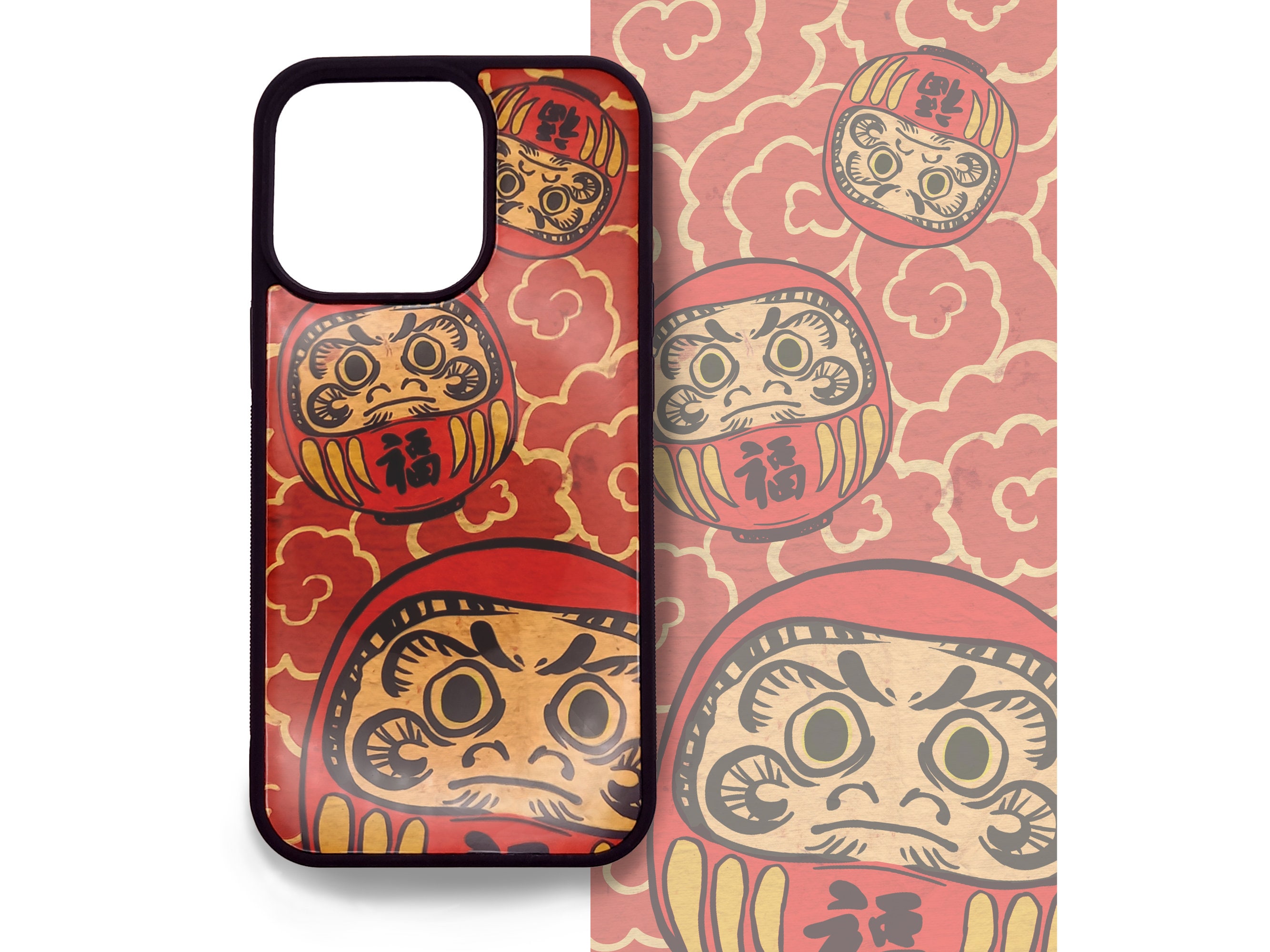 Japanese Daruma Comic iPhone Case Magsafe対応 Daruma Phone Case - Etsy