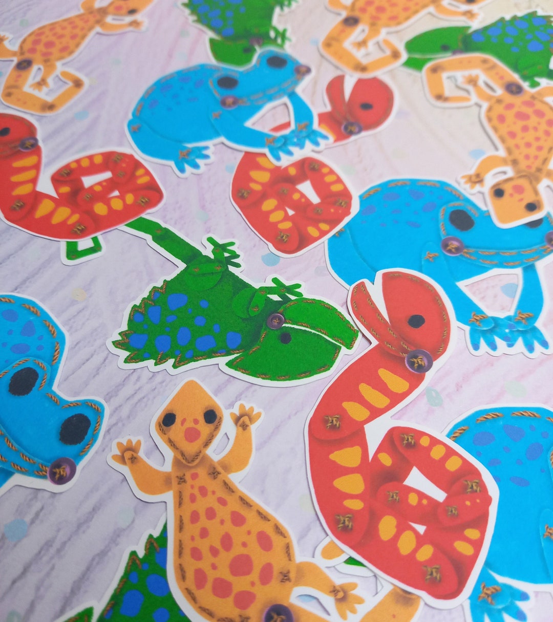 Reptile Sticker Pack, Matte Vinyl Waterproof Handmade Die Cut Stickers ...