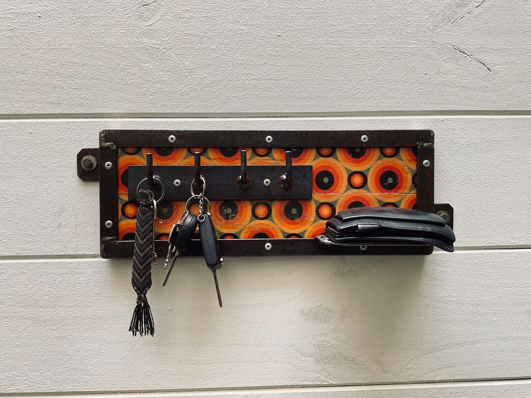 INDUSTRIAL Style Key Rack VINTAGE 70s Finish Etsy