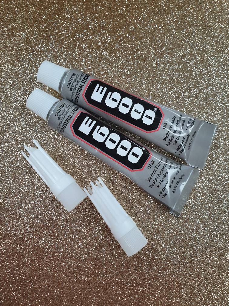 Eclectic Products inc. E6000 Plus Multi-purpose Clear Glue,  Waterproof and Paintable, Strong Flexible Craft Adhesive for Wood, Glass,  Fabric, Ceramic, Metal and More, 56.1ml