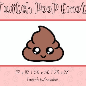 Twitch Poep-emote, kawaii-emote, kak-emote, grappige emote, Twitch-emote, schattige emote, instant download