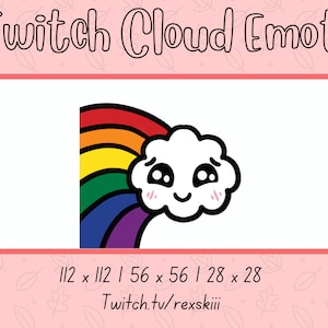 Twitch Cloud Emote, LGBTQIA+ Emotes, Pride Emotes, Twitch Pride, Gay Pride Emotes, Twitch Emotes, Instant Download