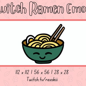 Twitch Ramen Emote, Kawaii Emote, Noodle Emote, Cute Emote, Food Emote, Twitch Emote, Instant Download