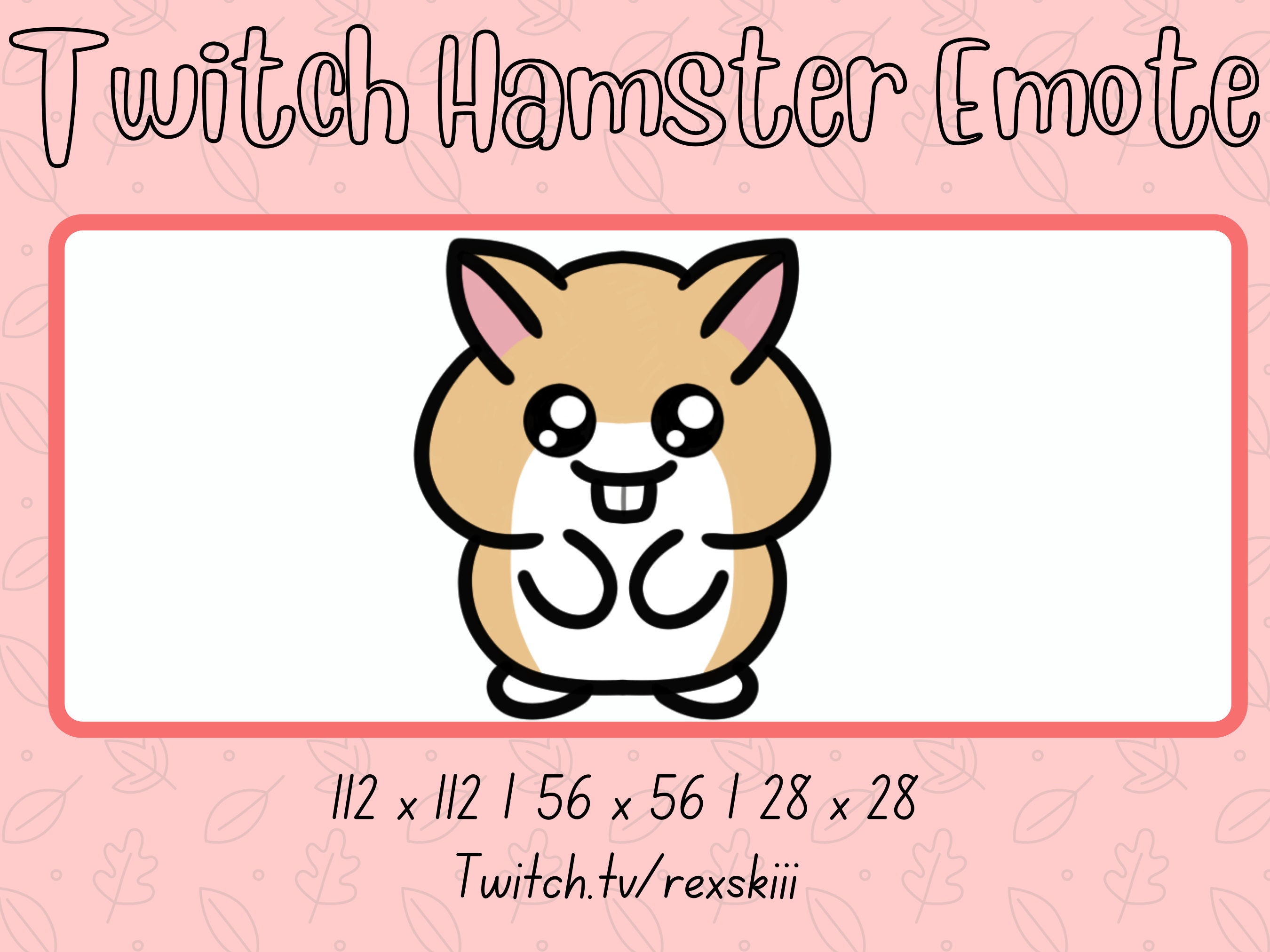 Cute Hamster Sub badges for twitch or stiker