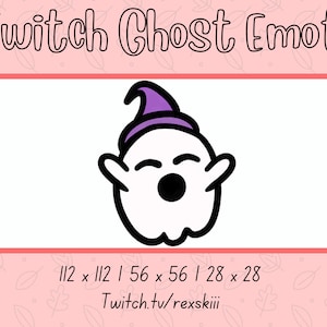 Twitch Ghost Emote, Horror Emote, Kawaii Emote, Halloween Emote, Cute Emote, Spooky Emote, Twitch Emote, Instant Download