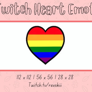 Twitch Heart Emote, LGBTQIA+ Emotes, Pride Emotes, Twitch Pride, Love Heart Emote, Gay Pride Emotes, Twitch Emotes, Instant Download