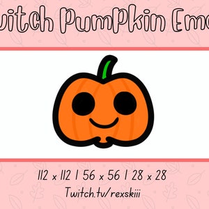 Emote zucca Twitch, Emote kawaii, Emote horror, Emote carina, Emote di Halloween, Emote Twitch, Emote spettrale, Download immediato