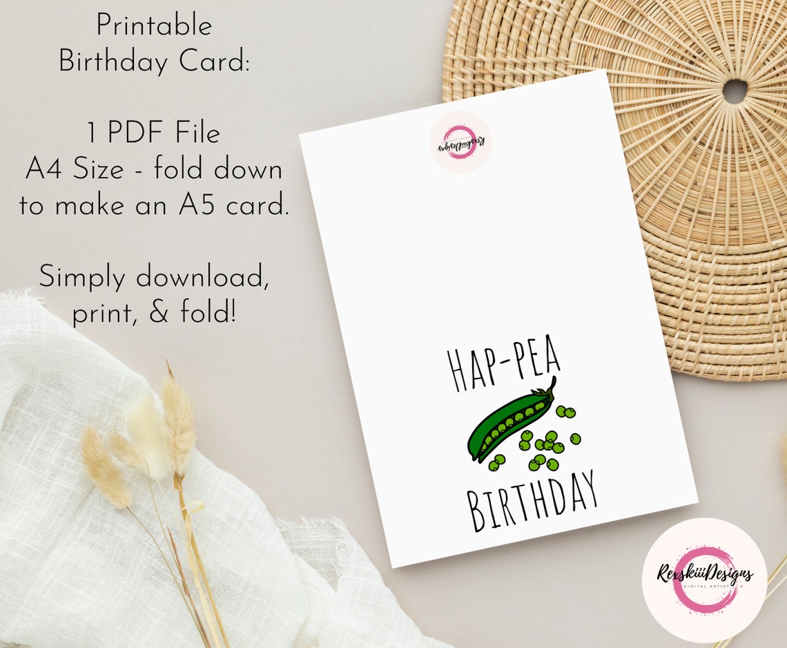 Printable Birthday Card Happea Birthday Card Birthday Card Etsy
