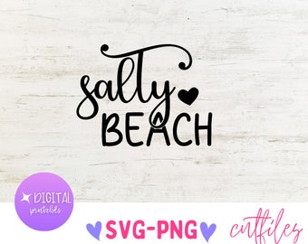 Salty As A Beach SVG, Summer Svg, Beach Svg, Summertime, Funny Beach Quotes Svg, Salty Svg, Png, Dxf, Cricut And Silhouette