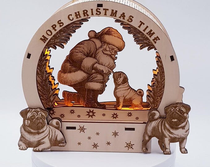Pug Christmas Time 2024