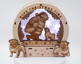 Pug Christmas Time 2024 Star Time