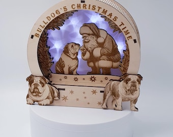 Bulldogs Christmas Time 2024 Star Time Table Floating Lamp