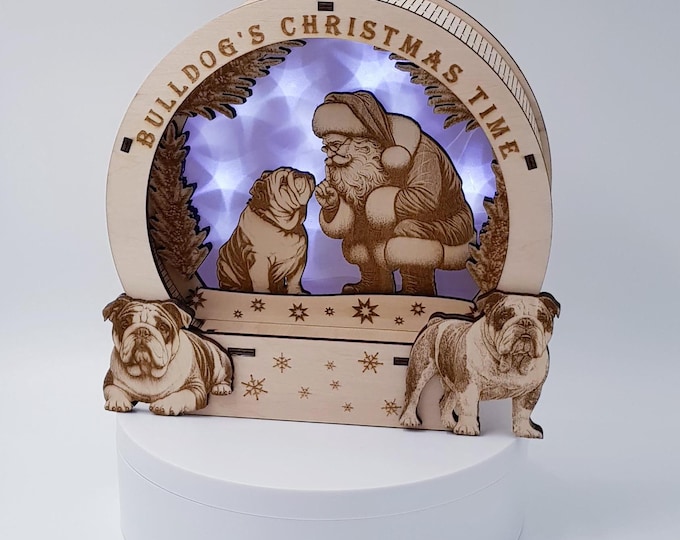 Bulldogs Christmas Time 2024 Star Time Table Floating Lamp
