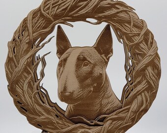 Miniature Bull Terrier framed