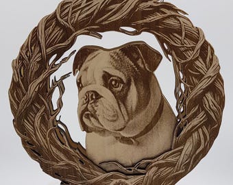 English Bulldog framed