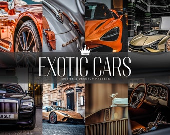 5 EXOTIC CARS Mobile & Desktop Lightroom Presets, Automotive and Car Photography, Vehicle Filters