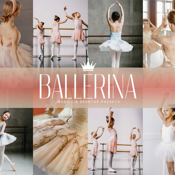 5 BALLERINA Mobile & Desktop Lightroom Presets for Ballet Dance Theater