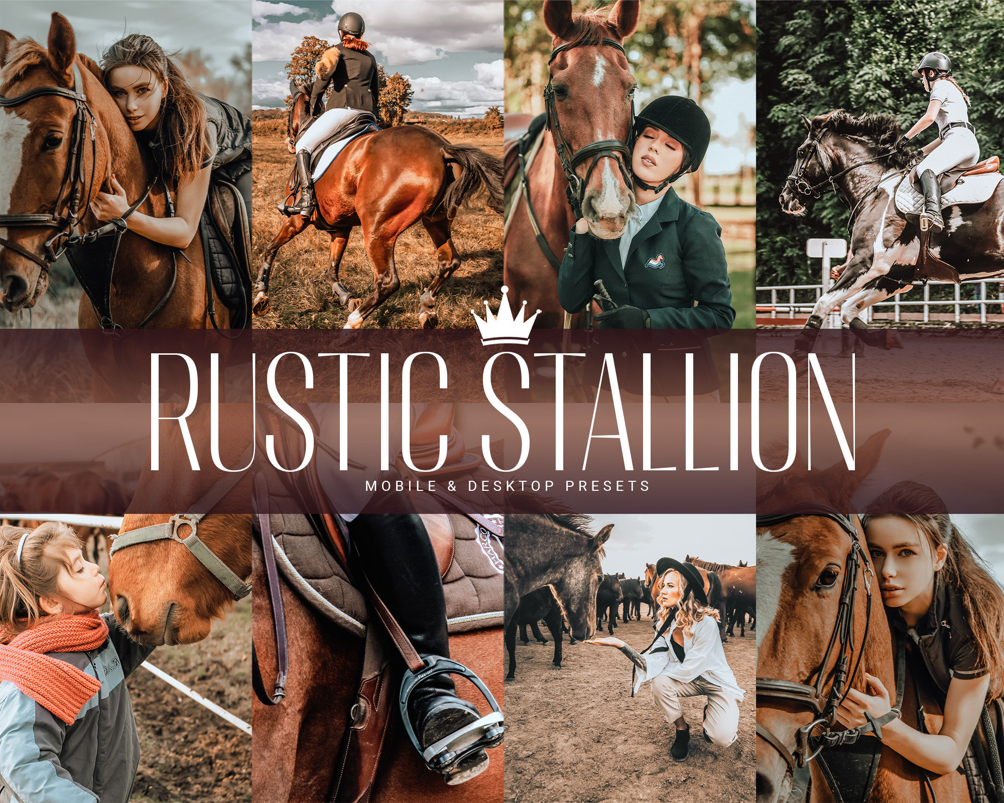 10 RUSTIC STALLION Mobile & Desktop Lightroom Presets, Horses Western ...