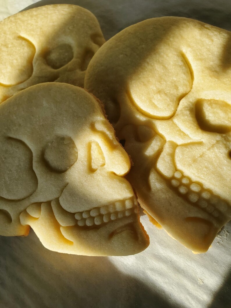 Undecorated Halloween Skull Sugar Cookies Etsy