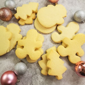 Undecorated Christmas sugar cookies