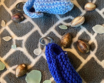Knitted Lighter Cozy/Holder Keychain