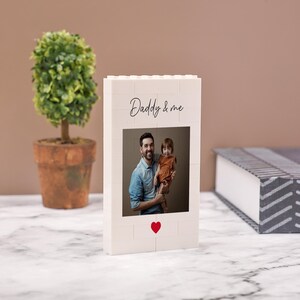 Custom  Daddy & Me Photo Building Block, Photo Building Puzzle, Photo Compatible Bricks, Photo Jigsaw Puzzle, Gift for Dad, Grandad, Grandpa