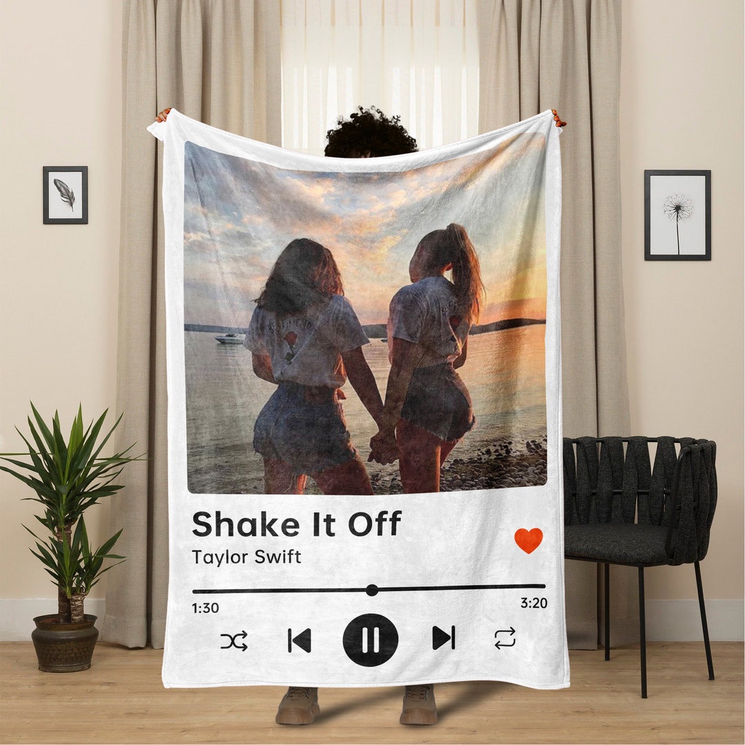 Custom Spotify Blanket, Music Blanket, Spotify Blanket With Your Photo