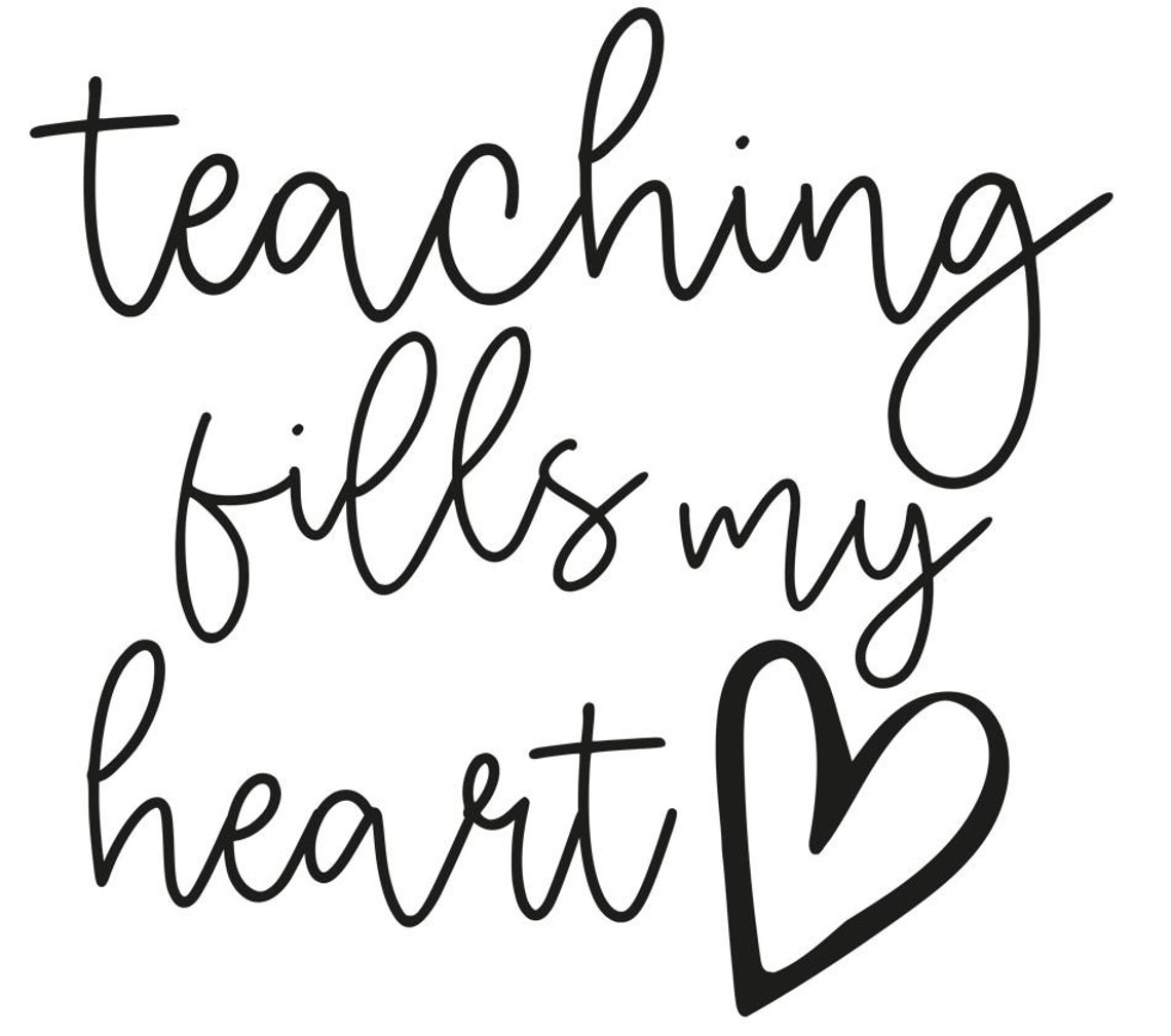 Svg Png TEACHER Valentine Svg Teaching Fills My HEART | Etsy Australia